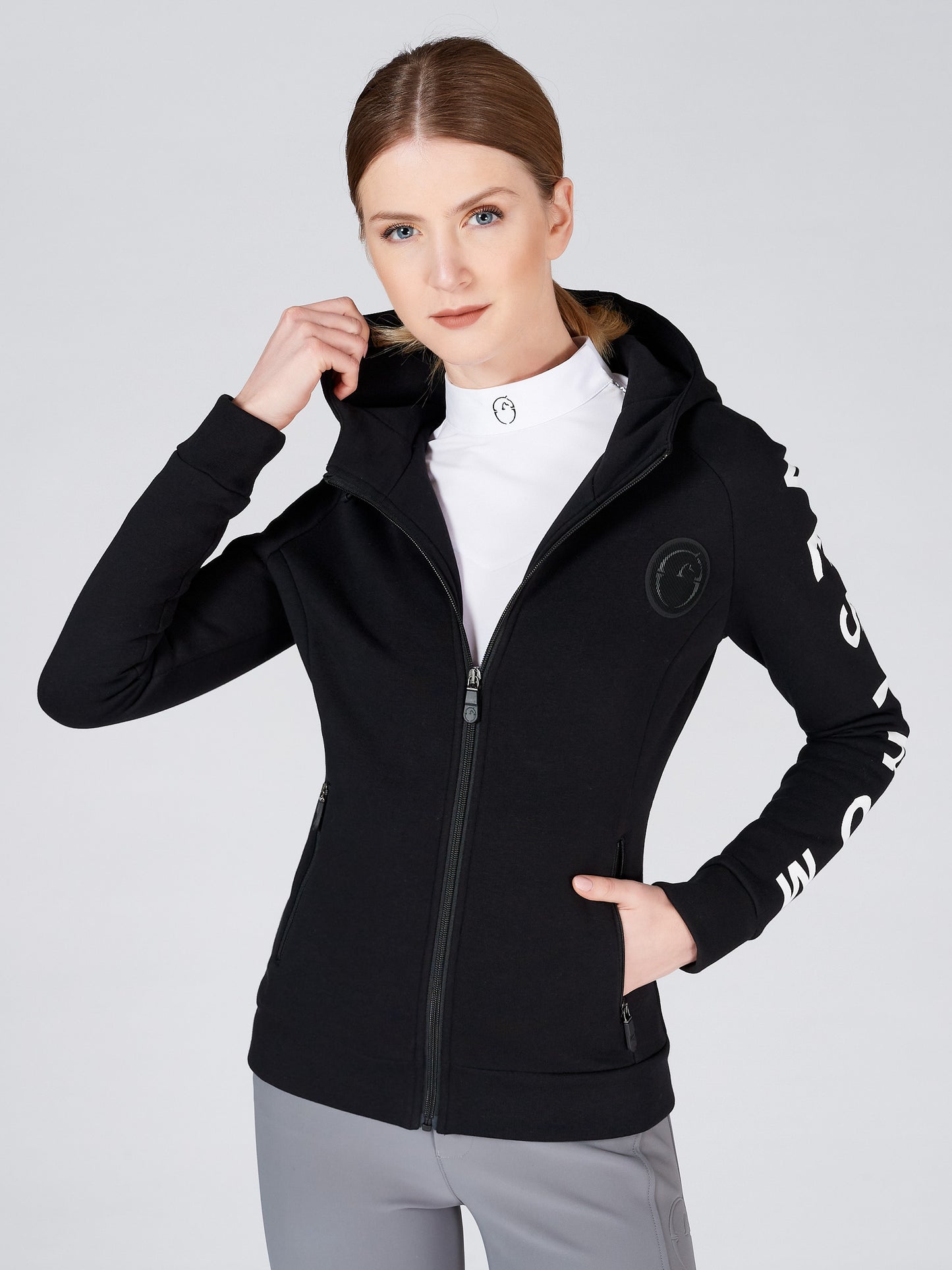 Sweat à zip femme Saint Pierre noire - Vestrum
