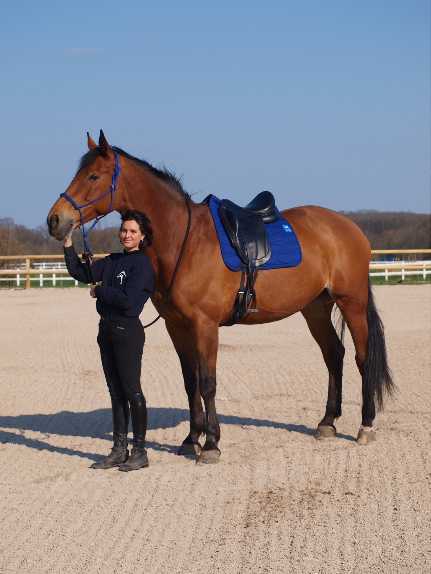 Tapis de dressage Synergie bleu - Syne