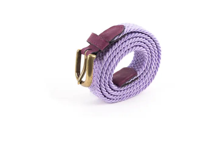 Ceinture tressée lilas et mauve - Vertical