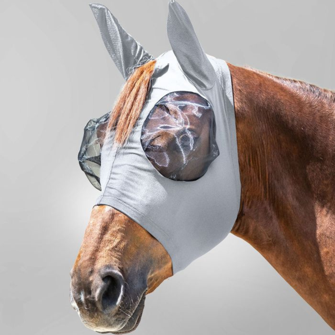 Masque Anti-Mouches Puck gris argent - Waldhausen