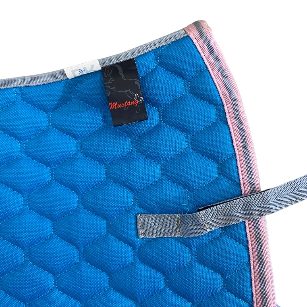 Tapis de selle de dressage bleu - Mustang - Occasion