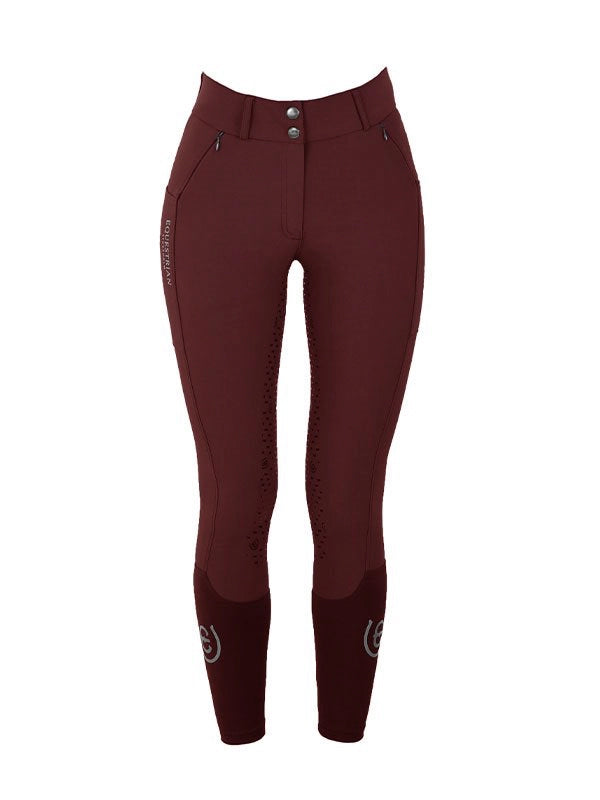 Pantalon d'équitation Merlot bordeaux full grip Cavalgreen Sellerie