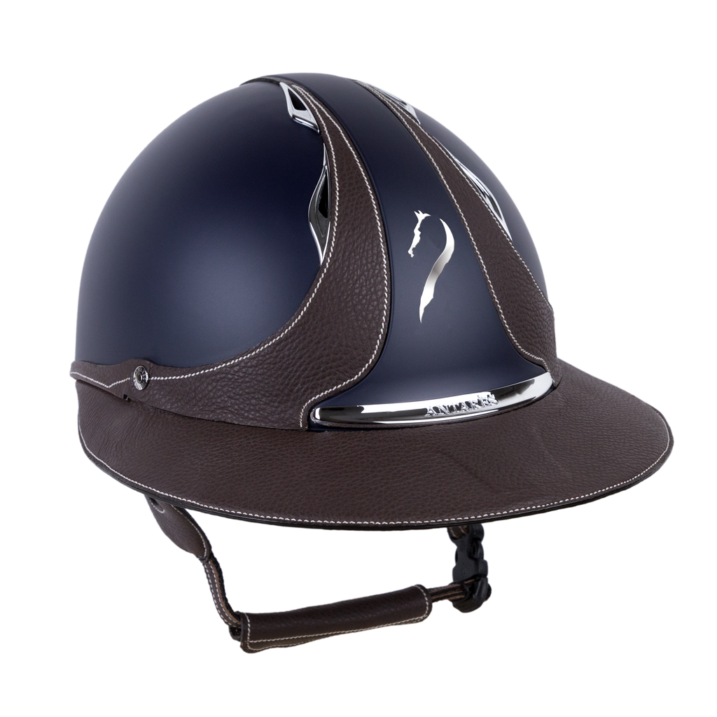 Casque Galaxy visière Eclipse bleu/marron - Antarès