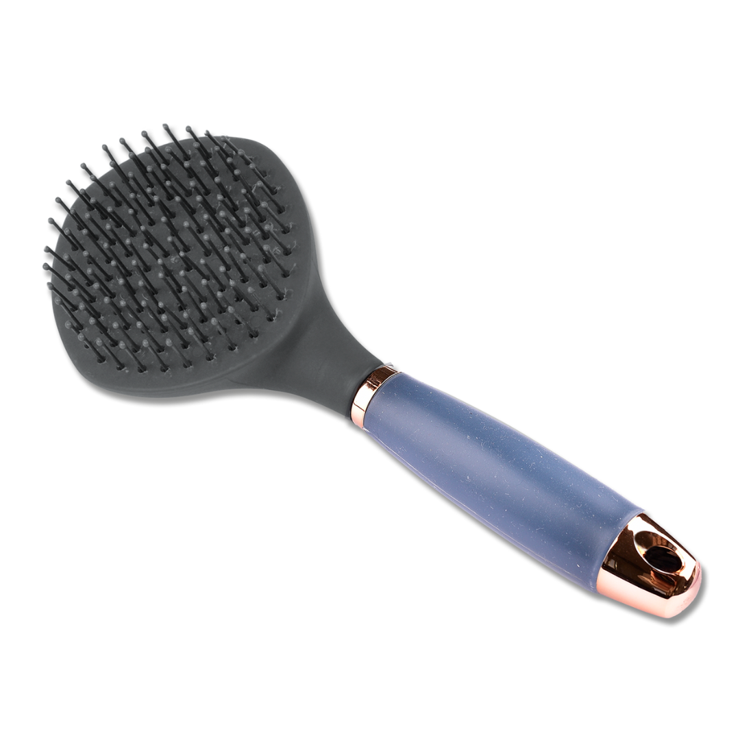 Brosse à crins noir et rose gold avec poignée gel - Waldhausen