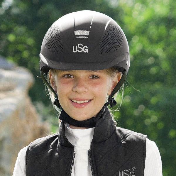 Casque d'équitation Comfort Training noir - USG