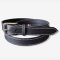 Ceinture en cuir noir et blanc - Caliway