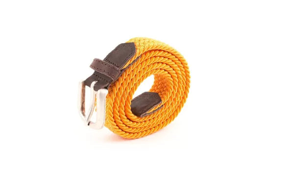 Ceinture tressée orange - Vertical