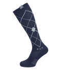 Chaussettes d'équitation Argyle bleu marine - ELT