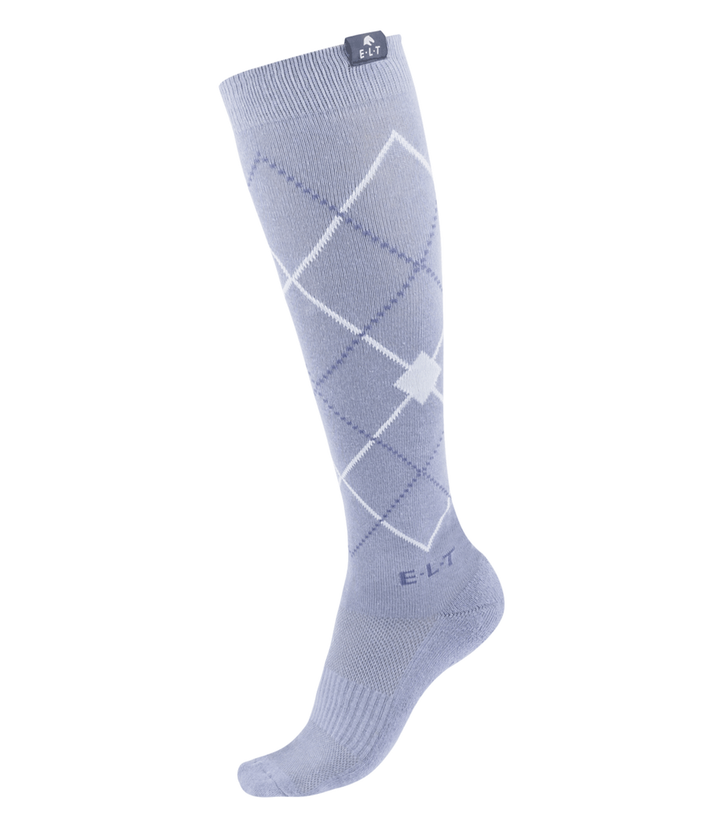 Chaussettes d'équitation Argyle bleu clair - ELT