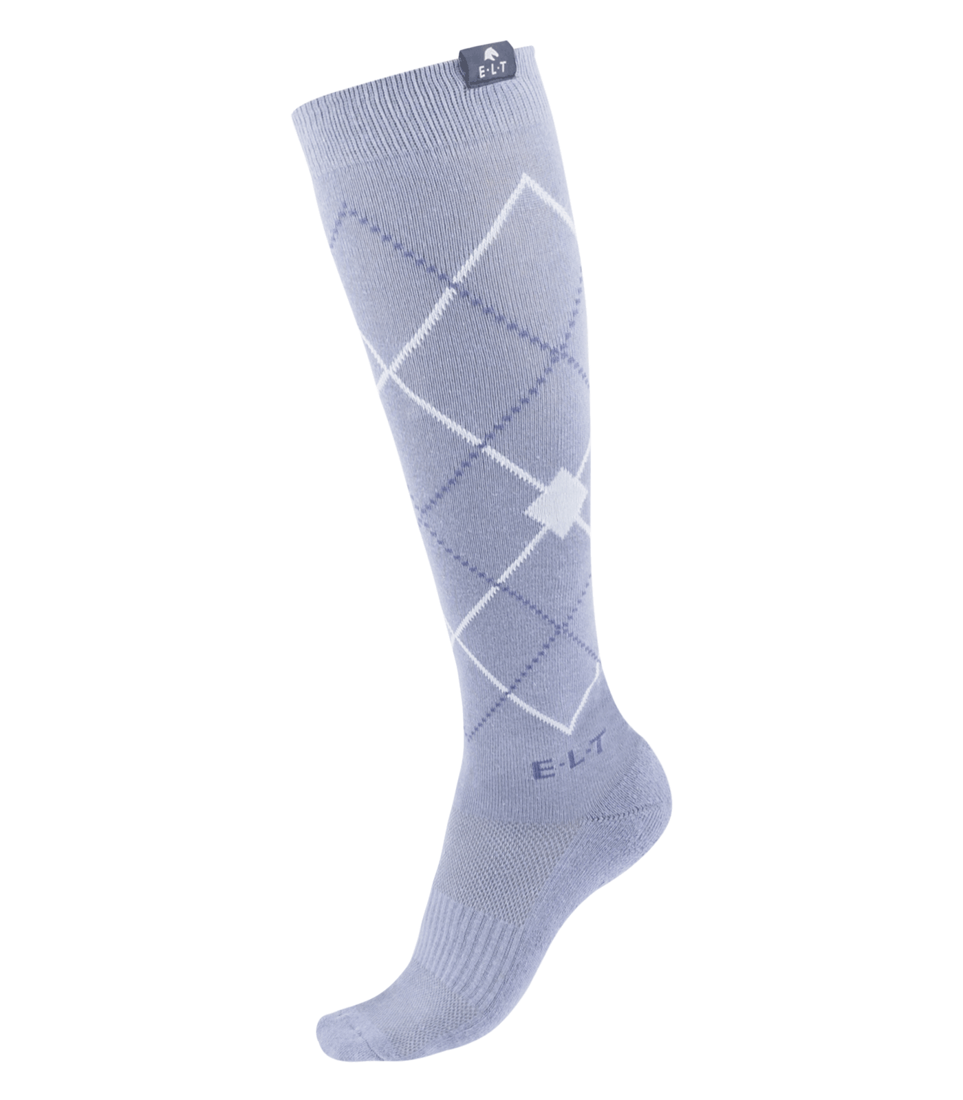 Chaussettes d'équitation Argyle bleu clair - ELT