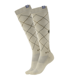 Chaussettes d'équitation Argyle beige - ELT