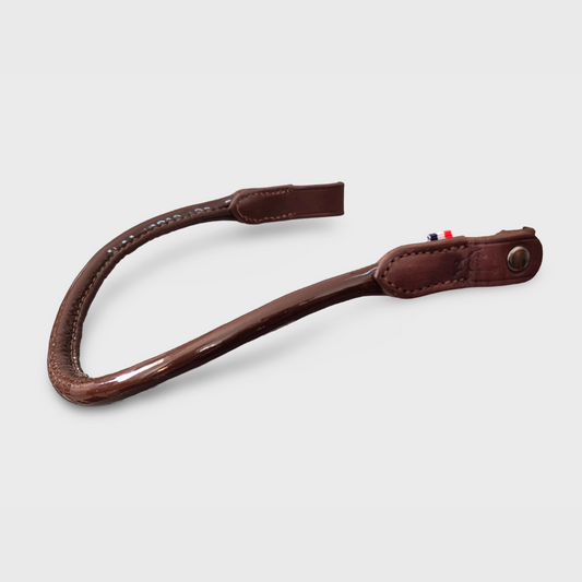 Frontal cousu rond havane et marron vernis - Caliway
