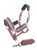 Licol doublé moumoute et longe Pink - Equestrian Stockholm