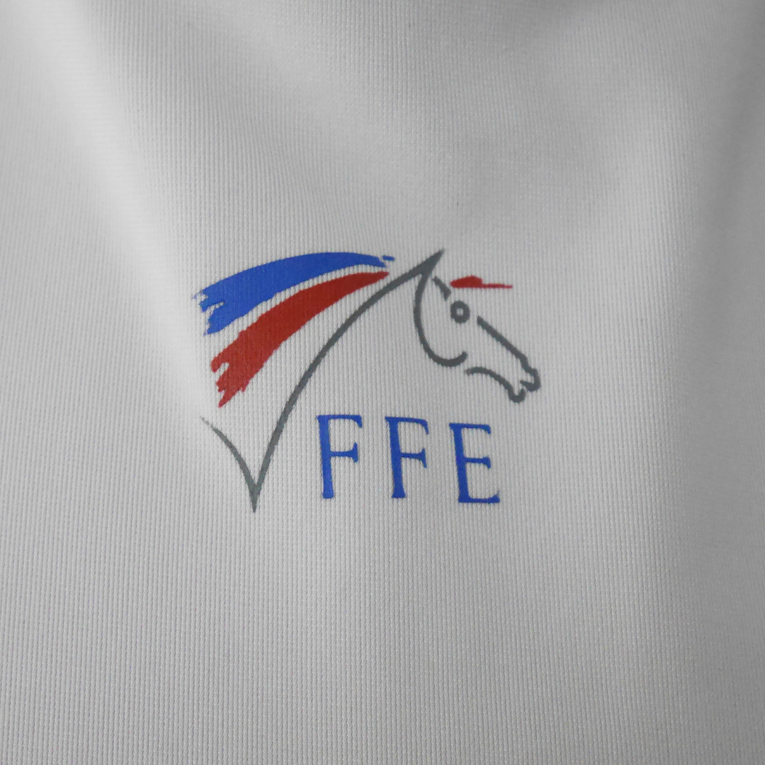 Polo d'équitation blanc Fouganza - Occasion