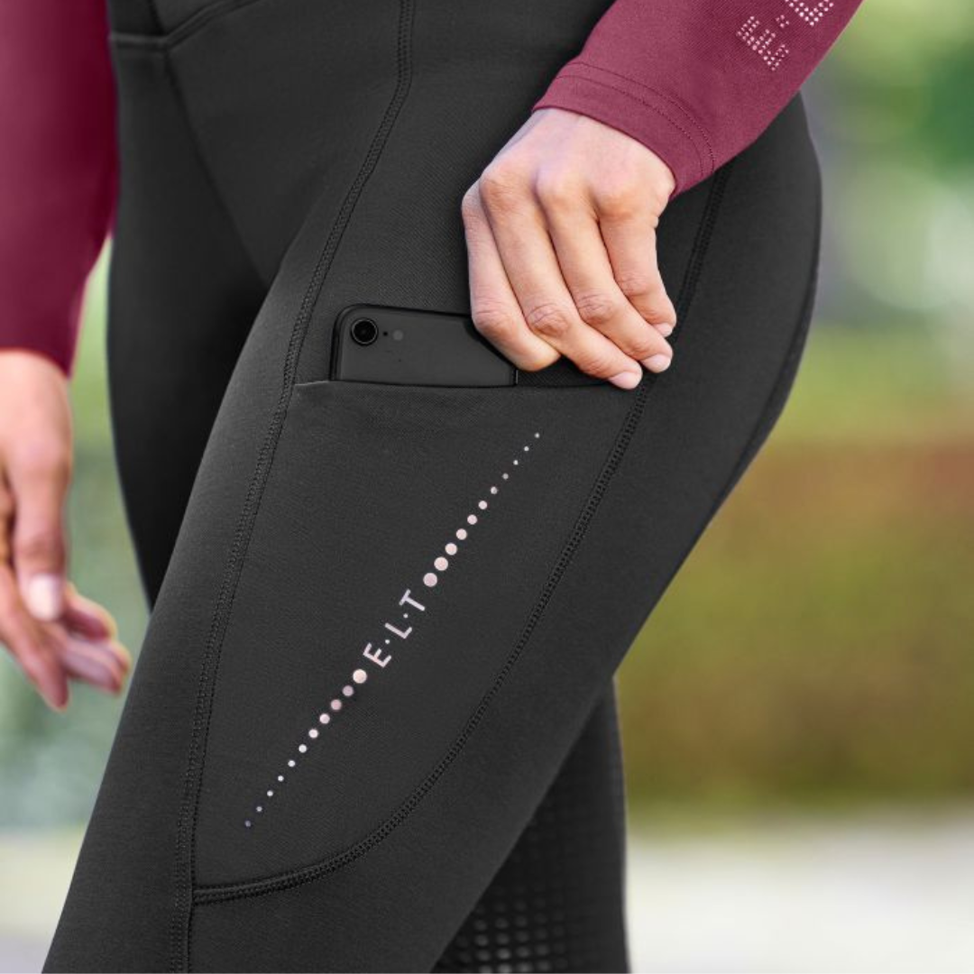 Legging d'équitation thermique Milla Noir - ELT