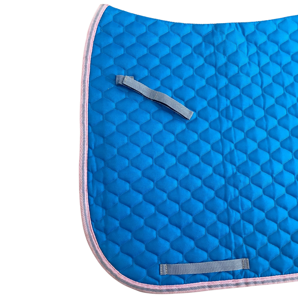 Tapis de selle de dressage bleu Mustang - Occasion