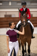 Haut Modern Dame à manches courtes bordeaux - Cavalliera