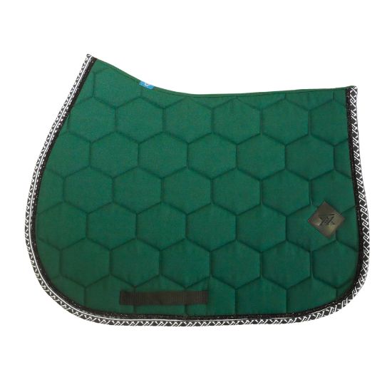 Tapis de selle Monogramme Noir Vert Forêt - Oxxer