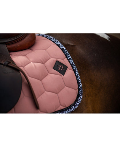 Tapis de selle Monogramme Noir Rose - Oxxer